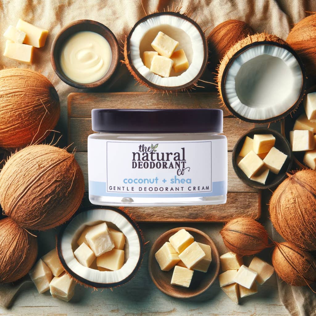 Gentle Deodorant Cream Coconut + Shea (Unscented): 55g