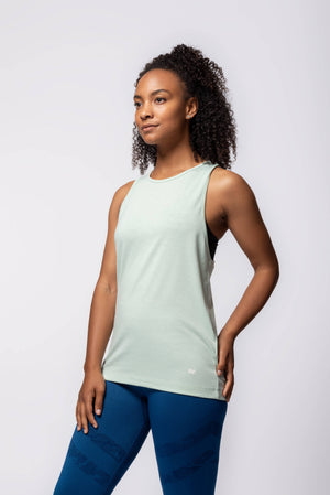 Womens Twisted Back Tank: Mint Green