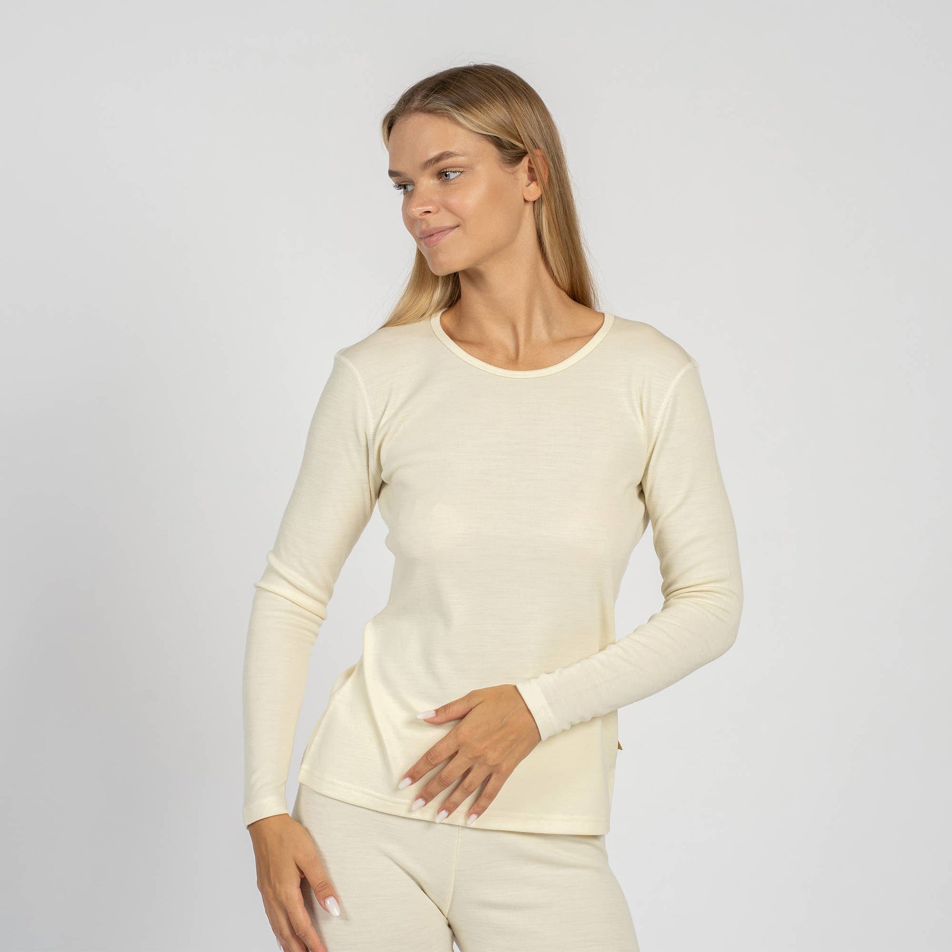 Organic Merino Wool Long-Sleeve Base Layer - Women's Thermal Top