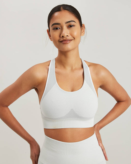 Seamless Yoga Bra: Grey