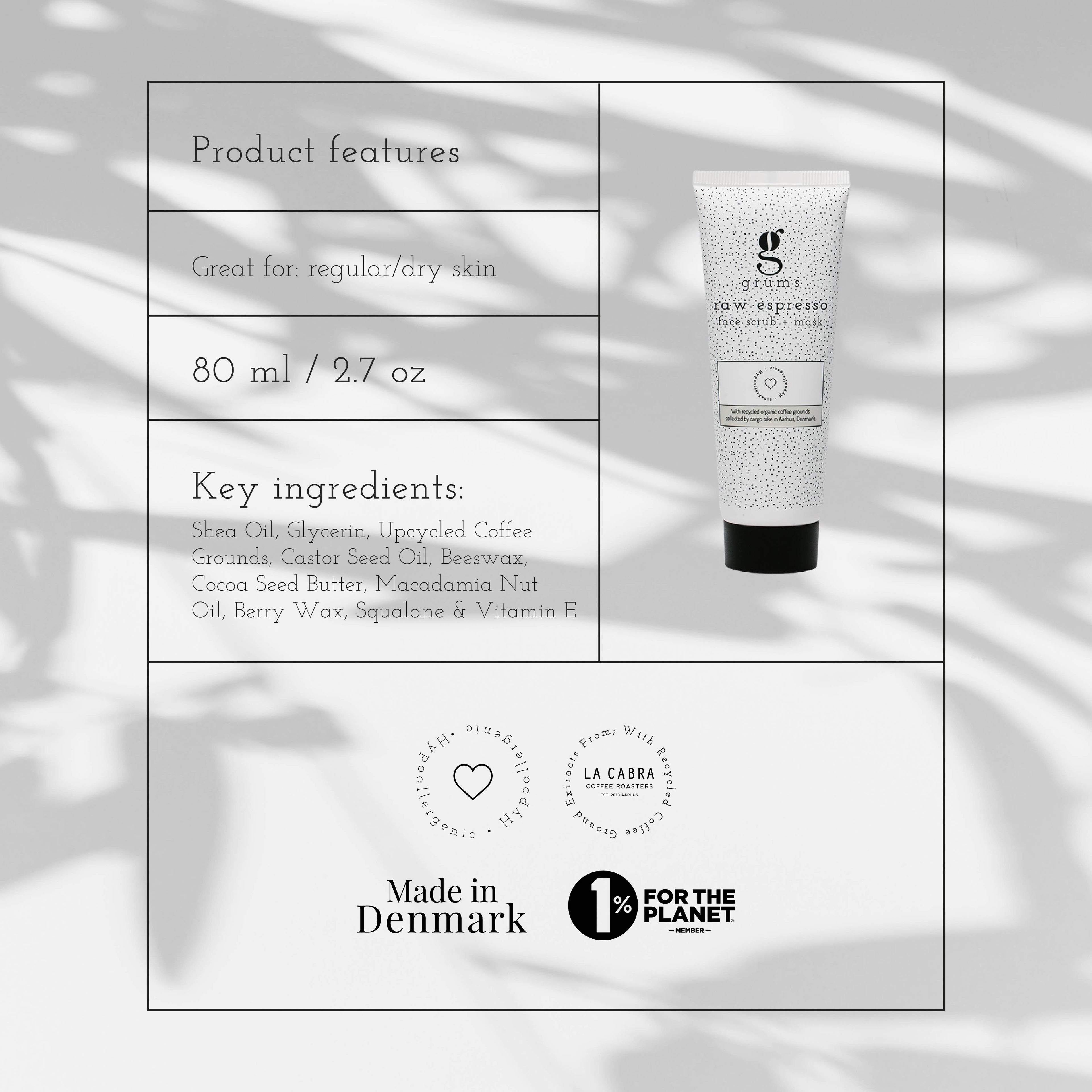 Espresso Face Scrub  & Mask  80 ml