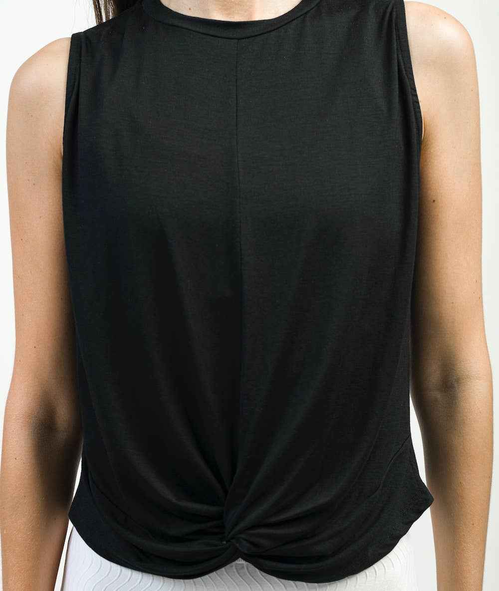 Lyocell Tank Top with Front Tie