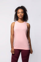 Womens Twisted Back Tank: Pink
