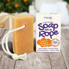 Natural Soap On A Rope - 'Zesty' Orange & Grapefruit 125g