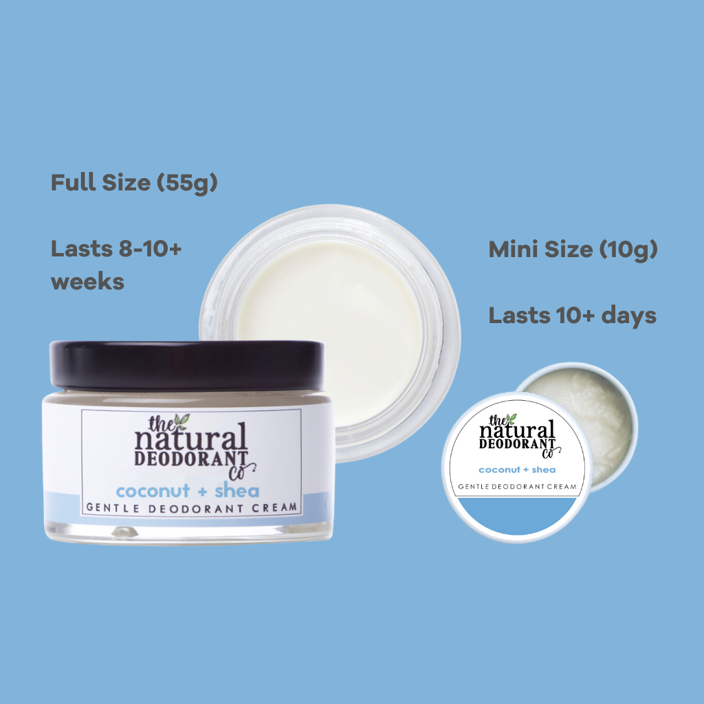 The Natural Deodorant Co Gentle Deodorant Cream - Coconut & Shea (Unscented) Mini 10g