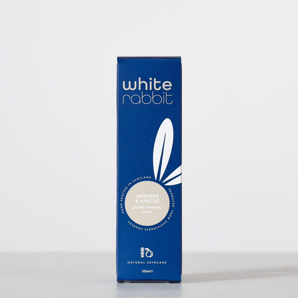 Brightening Lavender & Apricot Glycolic Acid Cream Cleanser-White Rabbit