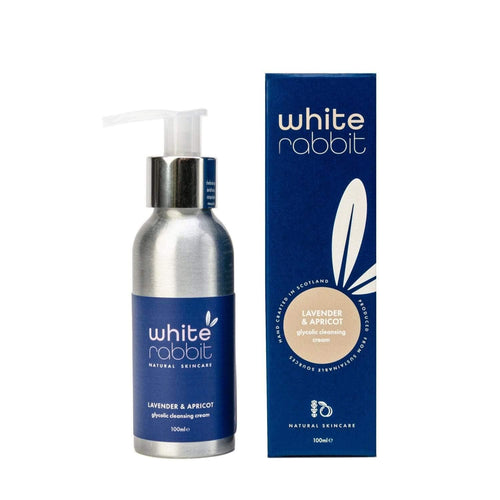 Brightening Lavender & Apricot Glycolic Acid Cream Cleanser-White Rabbit