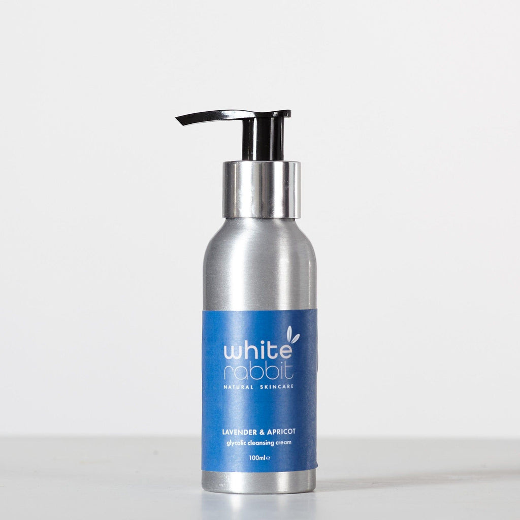 Brightening Lavender & Apricot Glycolic Acid Cream Cleanser-White Rabbit