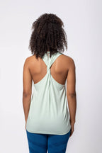 Womens Twisted Back Tank: Mint Green