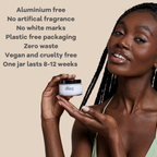 The Natural Deodorant Co  Cream Tangerine 55g  - Baking Soda Free