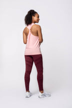 Womens Twisted Back Tank: Pink