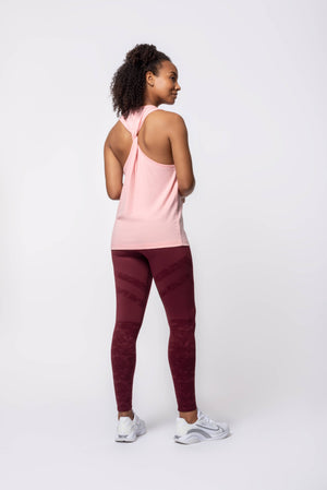 Womens Twisted Back Tank: Pink