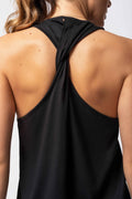 Womens Twisted Back Tank Black
