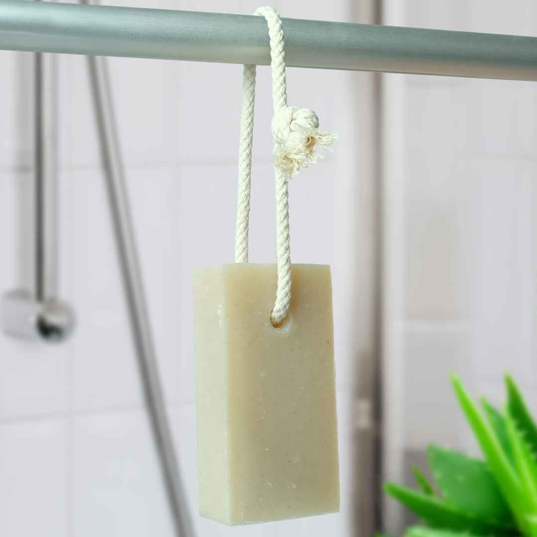 Natural Soap On A Rope - 'Soothing' Aloe Vera 125g