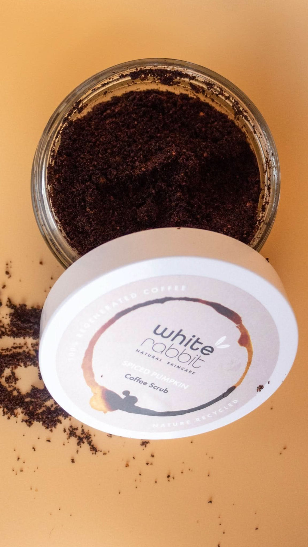 Spiced Pumpkin Face & Body Coffee Scrub-White Rabbit
