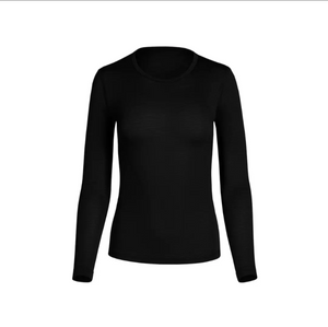 100%Merino wool long sleeve Black